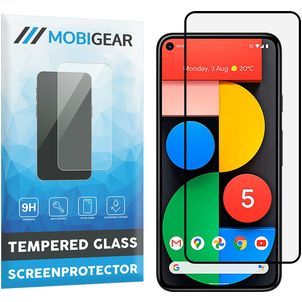 Mobigear Premium Google Pixel 5 Panzerglas Gehärtetes Glas Displayschutz - Hüllenfreundlich - Schwarz