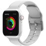 Mobigear Dashed Silikon Apple Watch Armband Dornschließe - 49/46/45/44 mm - Weiß