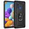 Mobigear Armor Ring Samsung Galaxy A21s Hülle Hardcase Backcover Stoßfest mit Ringhalter - Schwarz