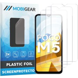 Mobigear POCO M5 Displayschutz Schutzfolie - Hüllenfreundlich (3er Pack)