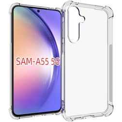 Mobigear Cushion Durchsichtig Samsung Galaxy A55 Hülle Flexibles TPU Backcover Stoßfest - Transparent