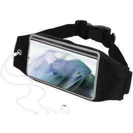 Mobiparts Comfort Fit Belt Handyhalterung Joggen Samsung Galaxy S21 Ultra Sporthülle Neopren Gürtel - Schwarz