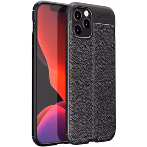 Mobigear Luxury iPhone 12 Pro Hülle Flexibles TPU Backcover - Schwarz