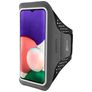 Mobiparts Comfort Fit Handyhalterung Joggen Samsung Galaxy A22 5G Sporthülle Neopren Sportarmband - Schwarz