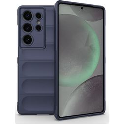 Mobigear Bumpy Samsung Galaxy S25 Ultra Hülle Flexibles TPU Backcover - Dunkelblau