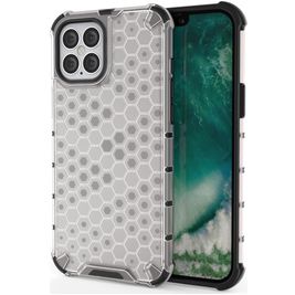 Mobigear Honeycomb Durchsichtig iPhone 12 Hülle Hardcase Backcover Stoßfest - Transparent