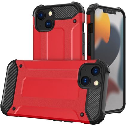 Mobigear Outdoor iPhone 14 Hülle Hardcase Backcover Stoßfest - Rot