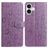 Mobigear Flowers iPhone 17 Hülle Klapphülle Geldbörse - Lila