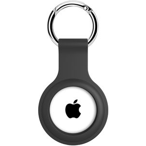 Xccess Keychain Apple AirTag Hülle Flexibles Silikon Schlüsselanhänger - Schwarz