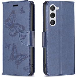 Mobigear Butterfly Samsung Galaxy S24 Hülle Klapphülle Geldbörse - Blau