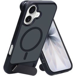 Mobiparts Hardcover iPhone 17 MagSafe Hülle Hardcase Backcover mit Ständer - Satin Black