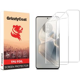 GrizzlyCoat Motorola Edge 50 Pro Hydrogel TPU Displayschutz - Hüllenfreundlich (2er Pack)