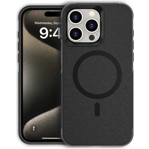 Mobigear Traveller iPhone 15 Pro MagSafe Hülle Hardcase Backcover Stoßfest - Schwarz