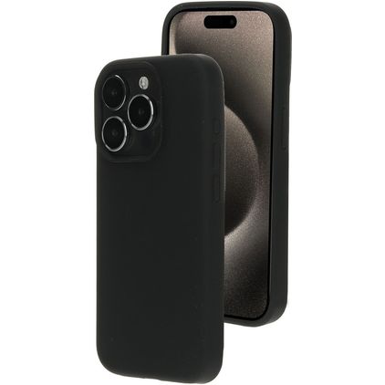 Mobiparts iPhone 15 Pro Silikon MagSafe Hülle Backcover - Schwarz