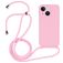 Mobigear Lanyard iPhone 14 Plus Silikon Handykette - Pink