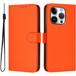 Mobigear Urban Wallet iPhone 16 Pro Hülle Klapphülle Geldbörse - Orange