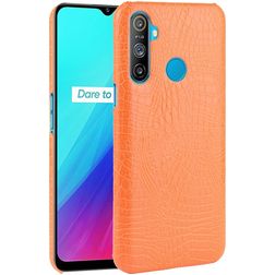 Mobigear Croco Realme C3 Hülle Hardcase Backcover - Orange