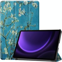 Mobigear Tri-Fold Samsung Galaxy Tab S10 FE Hülle Klapphülle - Almond Blossoms