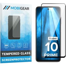 Mobigear Premium Xiaomi Redmi 10 4G Panzerglas Gehärtetes Glas Displayschutz - Hüllenfreundlich - Schwarz