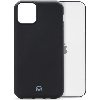 Mobilize Rubber Gelly iPhone 12 Pro Hülle Flexibles TPU Backcover - Matt Black