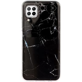 Mobigear Marble Huawei P40 Lite Hülle Flexibles TPU Backcover - Schwarz