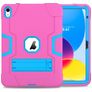 Mobigear ShieldStand iPad 10 (2022) Hülle Kunststoff,Silikon Backcover + Ständer - Blau / Magenta