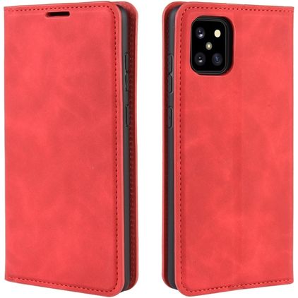 Mobigear Retro Slim Samsung Galaxy Note 10 Lite Klapphülle Portemonnaie - Rot