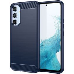 Mobigear Brushed Slim Samsung Galaxy A54 TPU (flexibel) Backcover - Blau