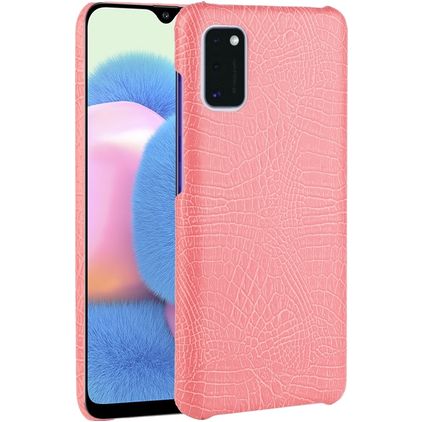 Mobigear Croco Samsung Galaxy A41 Hülle Hardcase Backcover - Pink