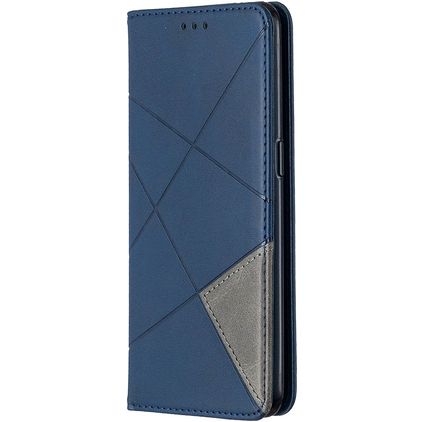 Mobigear Rhombus Slim OPPO Reno 4 Hülle Klapphülle - Blau