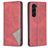 Mobigear Rhombus Slim Samsung Galaxy S25 Plus Hülle Klapphülle - Rot
