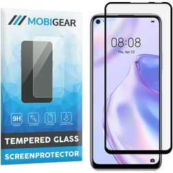 Mobigear Premium Huawei P40 Lite 5G Panzerglas Displayschutz - Hüllenfreundlich - Schwarz