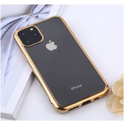 Mobigear Royal iPhone 11 Pro TPU (flexibel) Backcover - Transparent / Gold