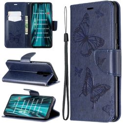 Mobigear Butterfly Xiaomi Redmi Note 8 Pro Hülle Klapphülle Geldbörse - Blau