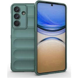 Mobigear Bumpy Samsung Galaxy S26 Plus Hülle Flexibles TPU Backcover - Dunkelgrün