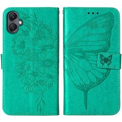 Mobigear Butterfly Samsung Galaxy A05 Hülle Klapphülle Geldbörse - Grün