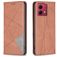 Mobigear Rhombus Slim Motorola Moto G84 Hülle Klapphülle - Braun
