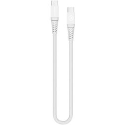 Mobilize Strong Nylon USB-C auf USB-C Kabel 0.2 Meter - Weiß