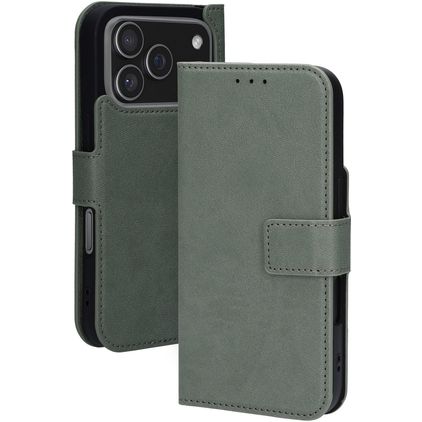 Mobiparts Classic Wallet iPhone 17 Pro MagSafe Klapphülle - Stone Green