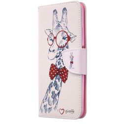 Mobigear Design Huawei P40 Lite Hülle Klapphülle Geldbörse - Giraffe