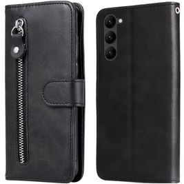 Mobigear Zipper Samsung Galaxy S23 Hülle Klapphülle Geldbörse - Schwarz Mobigear Zipper Samsung Galaxy S23 Hülle Klapphülle Geldbörse - Schwarz
