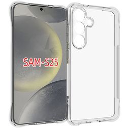 Mobigear Cushion Durchsichtig Samsung Galaxy S25 Hülle Flexibles TPU Backcover - Transparent