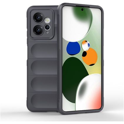 Mobigear Bumpy Xiaomi Redmi Note 12 Hülle Flexibles TPU Backcover - Charcoal