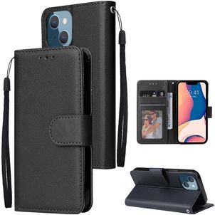 Mobigear Wallet iPhone 14 Plus Hülle Klapphülle Geldbörse - Schwarz