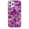 Mobigear Marble iPhone 12 Pro Max Hülle Flexibles TPU Backcover - Lila