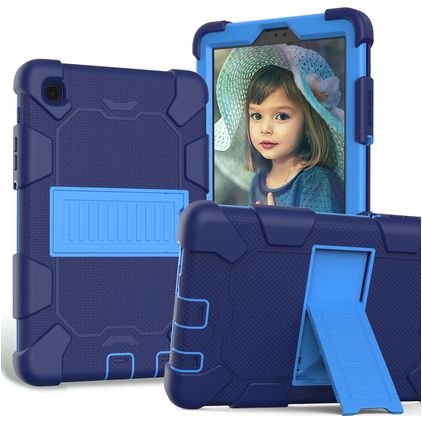 Mobigear ShieldStand Samsung Galaxy Tab A7 Lite Hülle Kunststoff,Silikon Backcover + Ständer - Blau