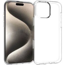 Mobigear Basics Durchsichtig iPhone 16 Pro Max Hülle Flexibles TPU Backcover - Transparent