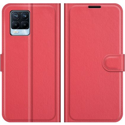 Mobigear Classic Realme 8 Pro Hülle Klapphülle Geldbörse - Rot