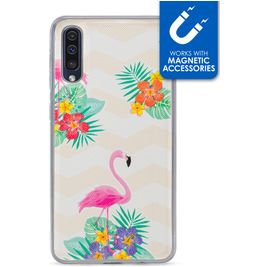 My Style Magneta Samsung Galaxy A30s Hülle Flexibles TPU Backcover - Flamingo