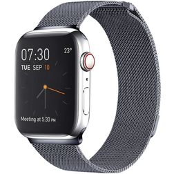 Mobigear Loop Milanaise Apple Watch Armband Magnetverschluss - 49/46/45/44 mm - Grau